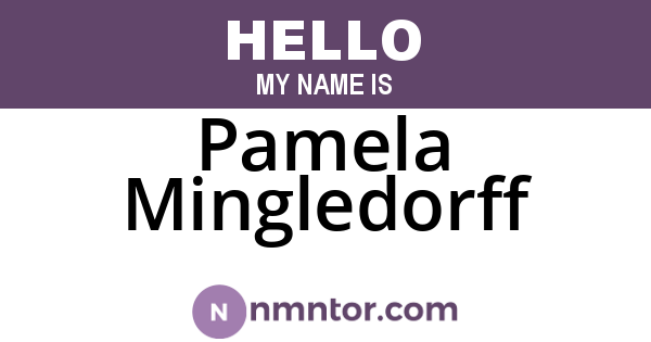 Pamela Mingledorff