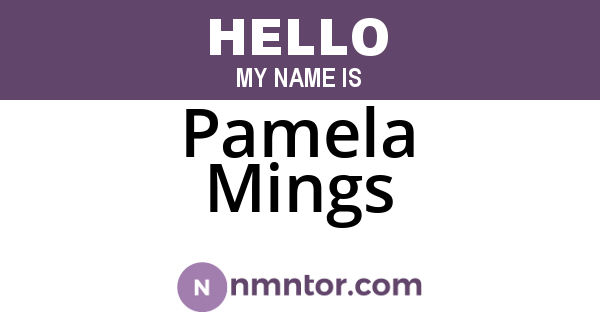 Pamela Mings