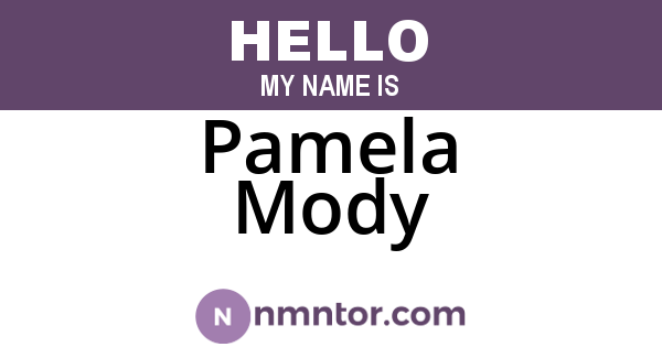 Pamela Mody