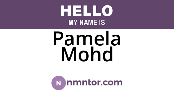 Pamela Mohd