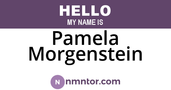 Pamela Morgenstein