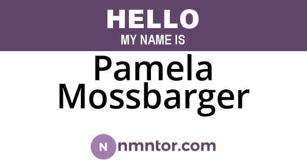 Pamela Mossbarger
