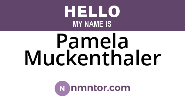 Pamela Muckenthaler