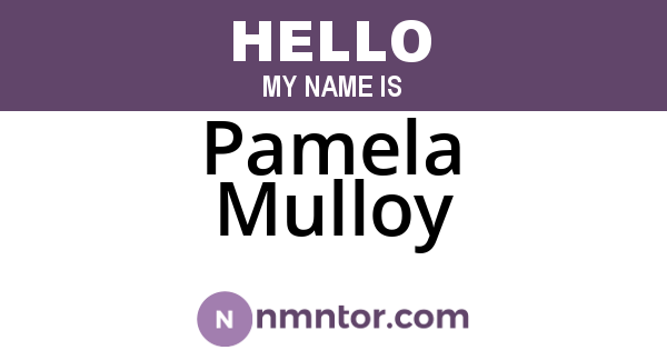 Pamela Mulloy
