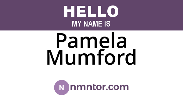 Pamela Mumford