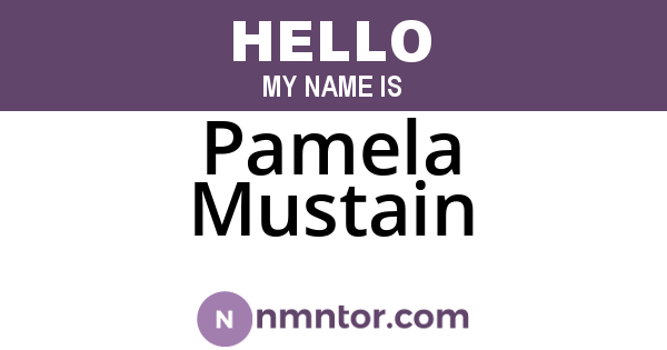 Pamela Mustain
