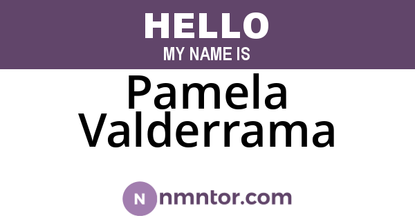 Pamela Valderrama
