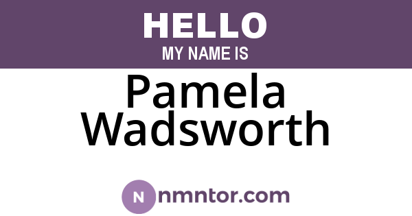 Pamela Wadsworth