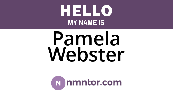 Pamela Webster