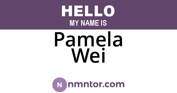 Pamela Wei