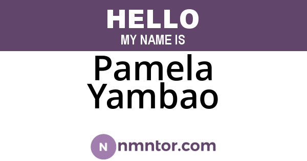 Pamela Yambao