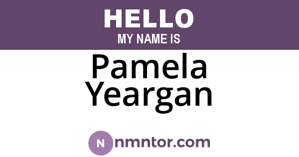 Pamela Yeargan