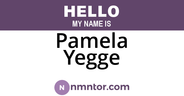 Pamela Yegge