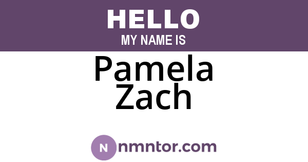 Pamela Zach