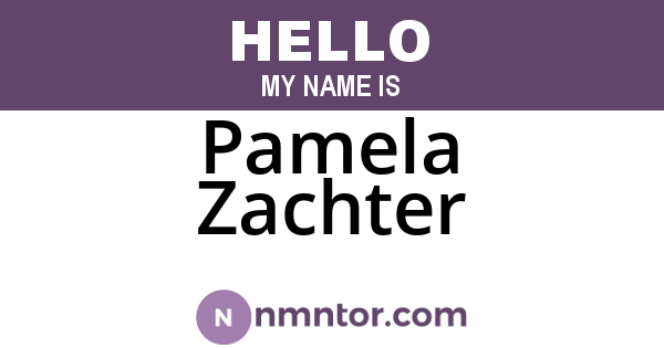 Pamela Zachter