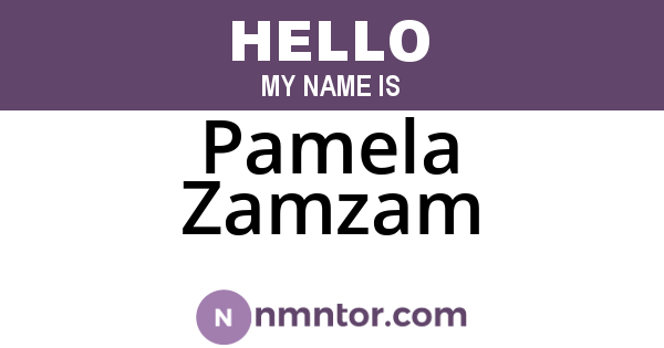 Pamela Zamzam