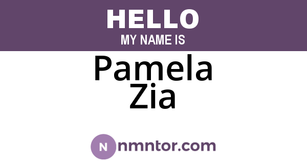 Pamela Zia