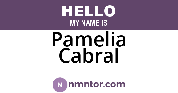 Pamelia Cabral