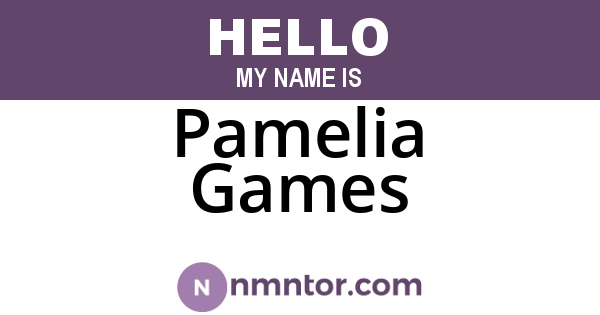 Pamelia Games