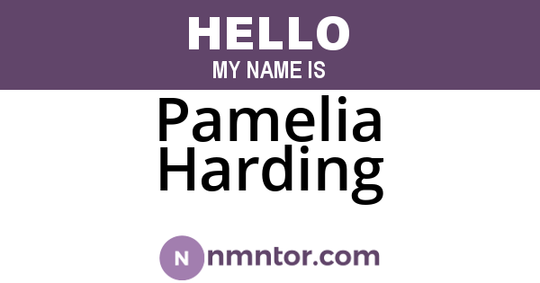 Pamelia Harding
