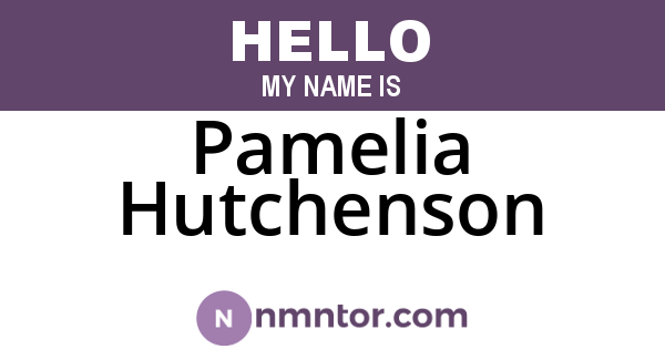 Pamelia Hutchenson