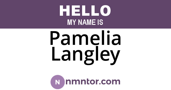 Pamelia Langley