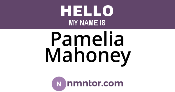 Pamelia Mahoney