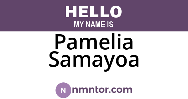 Pamelia Samayoa