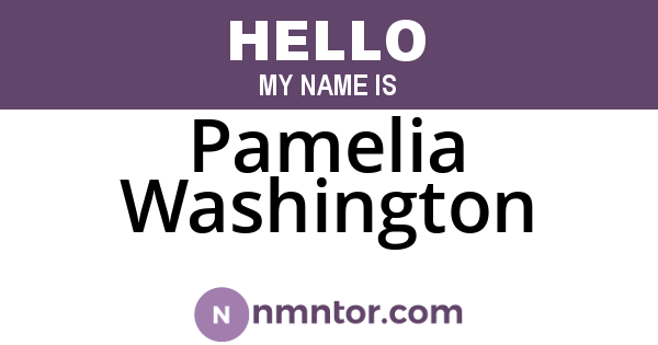 Pamelia Washington