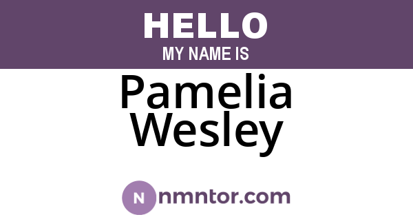 Pamelia Wesley
