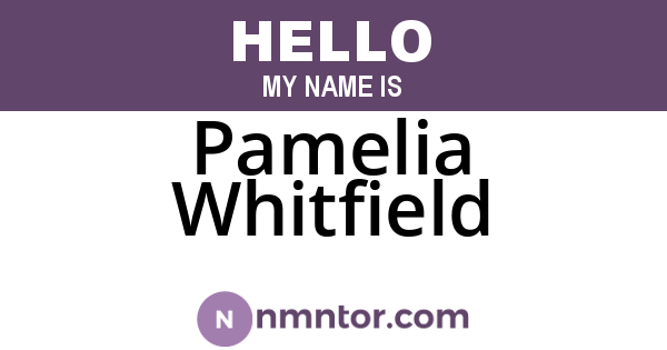 Pamelia Whitfield