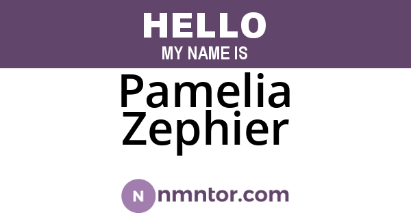 Pamelia Zephier