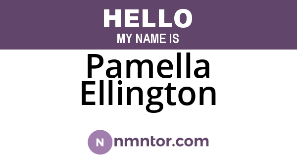 Pamella Ellington