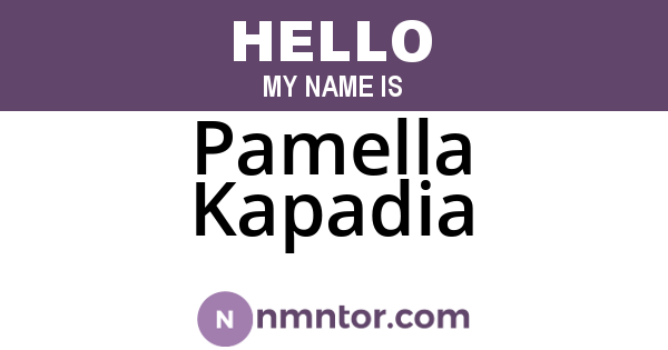 Pamella Kapadia