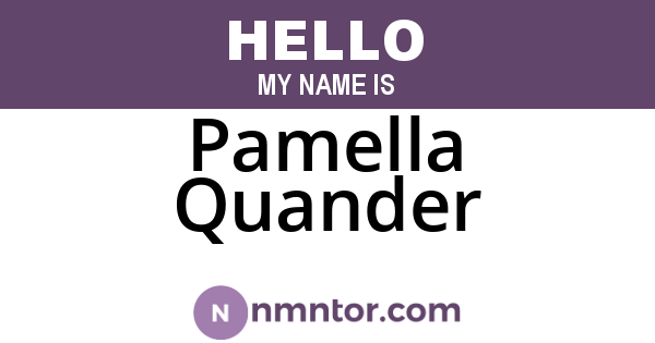 Pamella Quander
