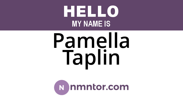 Pamella Taplin
