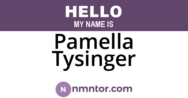 Pamella Tysinger