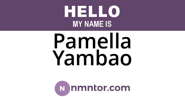 Pamella Yambao