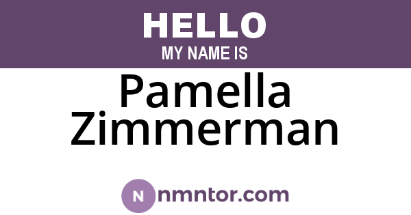 Pamella Zimmerman