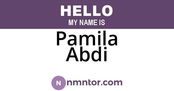 Pamila Abdi