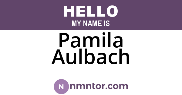 Pamila Aulbach