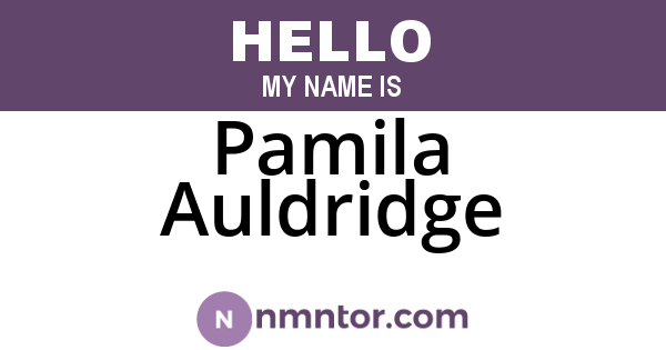 Pamila Auldridge