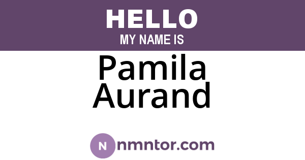 Pamila Aurand