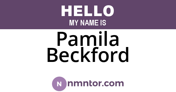 Pamila Beckford