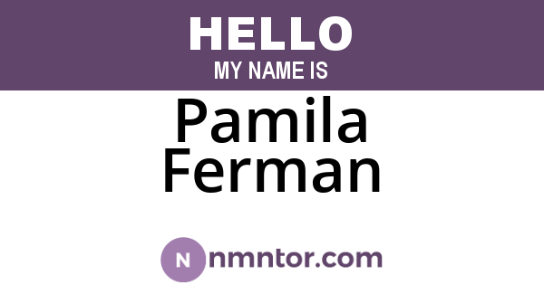Pamila Ferman