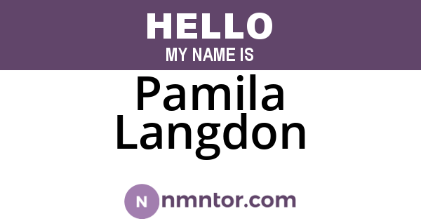 Pamila Langdon