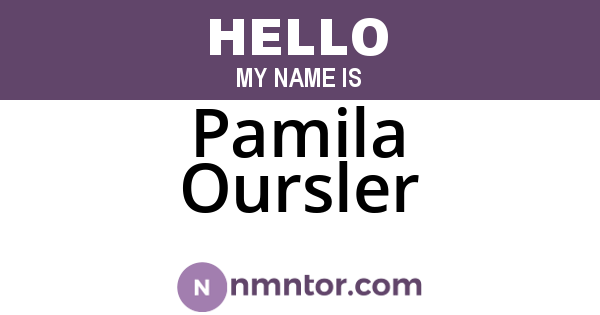 Pamila Oursler