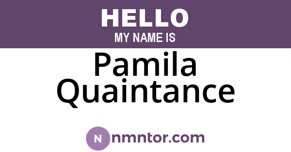 Pamila Quaintance