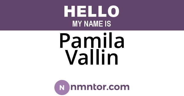 Pamila Vallin