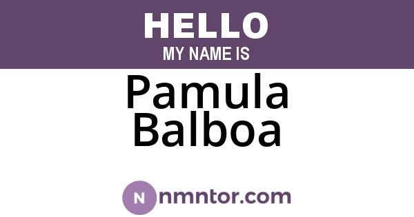 Pamula Balboa